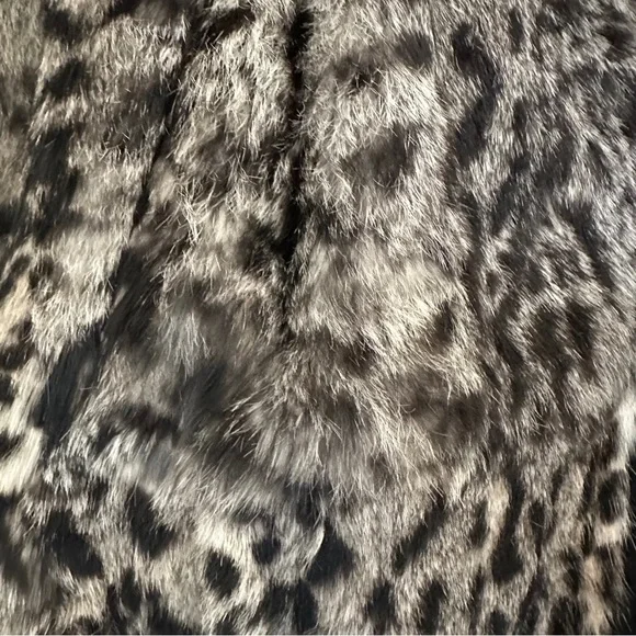 Vintage Mob Wives Boho Animal Print Oversized Authentic Fur Coat With Suede Trim